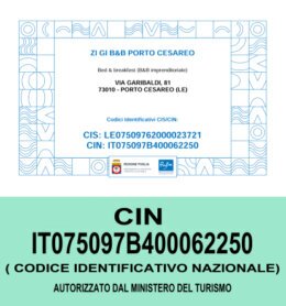 CIN - CODICE IDENTIFICATIVO NAZIONALE